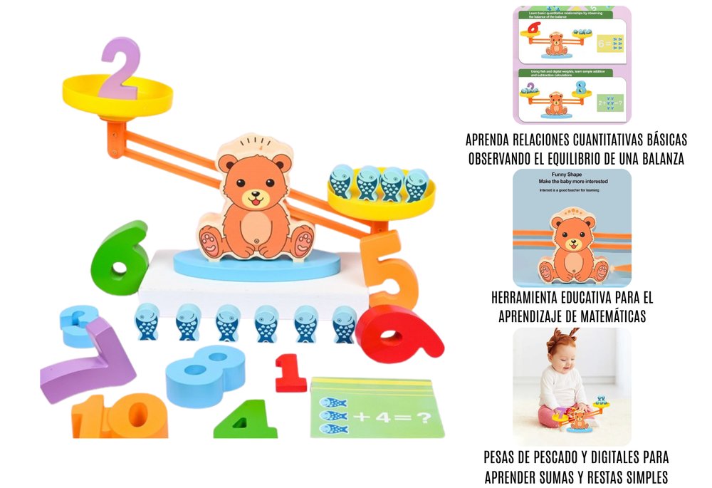 Miniatura 3 de Juego balanza aprendizaje matematico